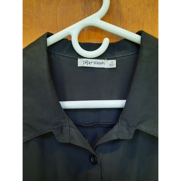 Paper Scissors Black Mini Dress - Size 14 - Picture 3 of 5